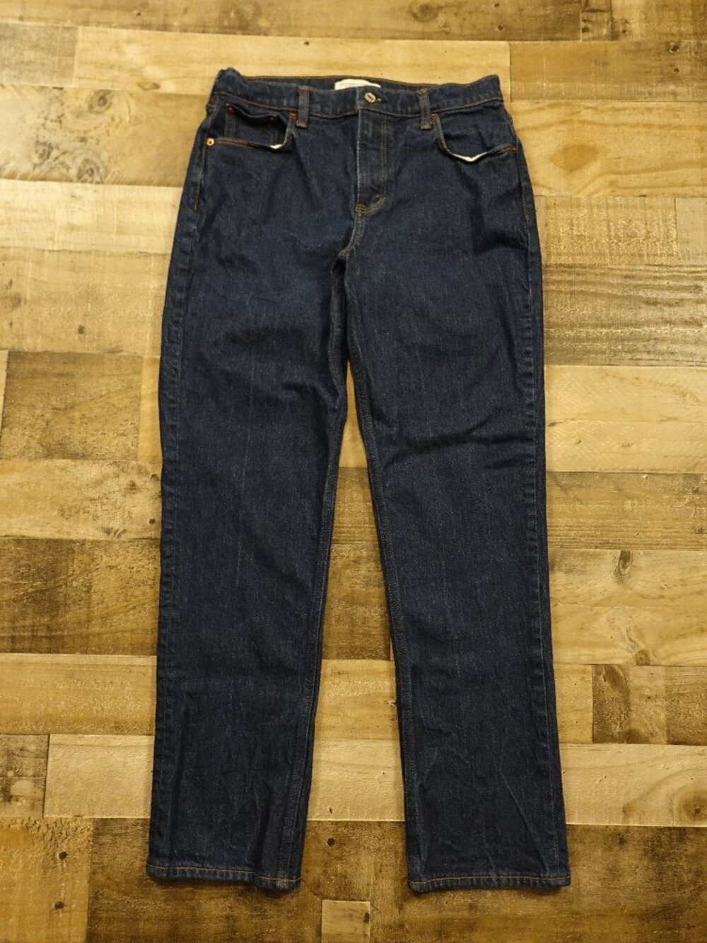 Abercrombie & Fitch The ’90s Straight Mid Rise Jeans Women’s 29 Dark Wash‎